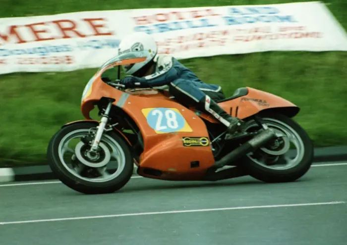 Framed Print : Mick Hunt (Laverda) 1981 Formula 2 TT