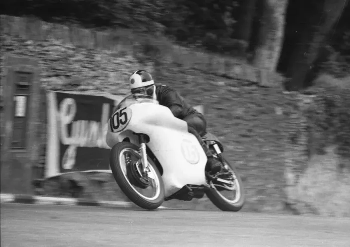 Framed Print : Mick Miller (AJS) 1962 Junior Manx Grand Prix Framed Print : Mick Miller (AJS) 1962 Junior Manx Grand Prix