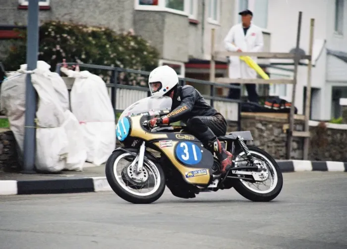 Framed Print : Mick Moreton (Seeley 7R) 2004 Pre TT Classic