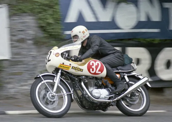 Framed Print : Mick Poxon (Yamaha) 1973 Production TT Framed Print : Mick Poxon (Yamaha) 1973 Production TT
