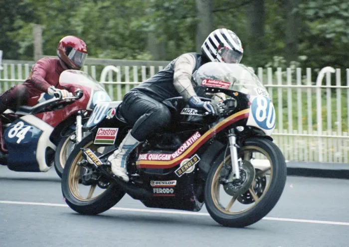 Framed Print : Mick Ward (Maxton Yamaha) 1983 350 TT