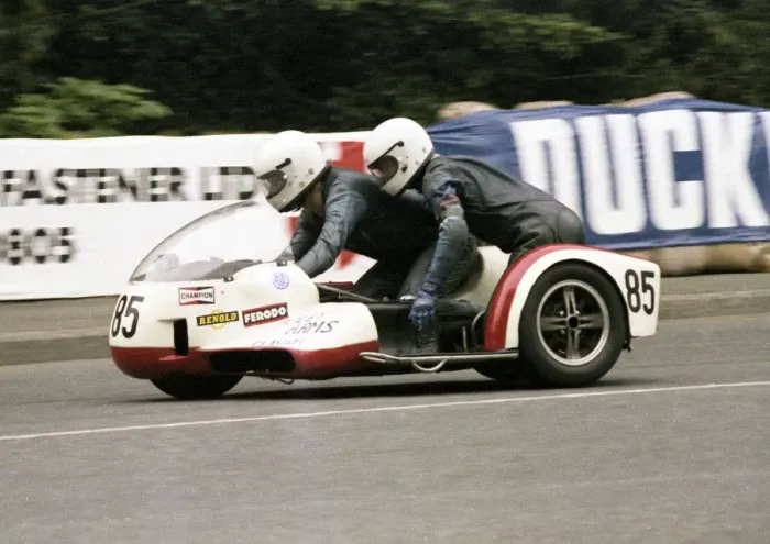Framed Print : Mike Alexander & Ian Watson (Konig) 1979 Sidecar TT