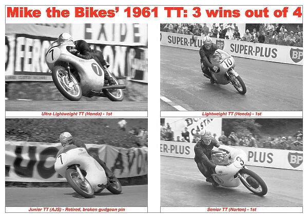 Mike the Bikes 1961 TT; 3 wins out of 4