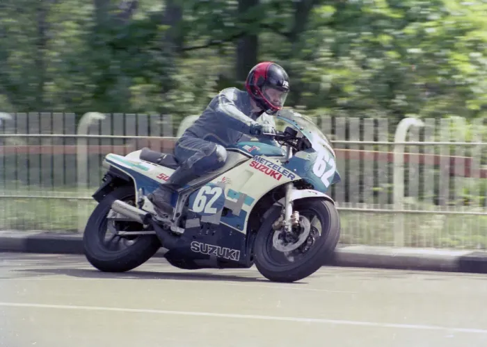 Framed Print : Mike Casey (Suzuki) 1986 Production B TT Framed Print : Mike Casey (Suzuki) 1986 Production B TT