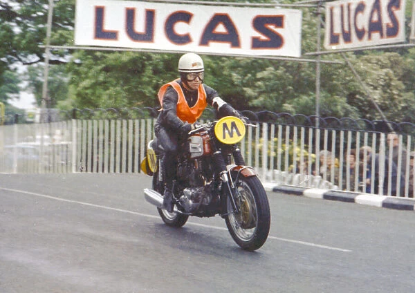 Mike Kelly (Triumph Travelling marshal) 1971 Manx Grand Prix