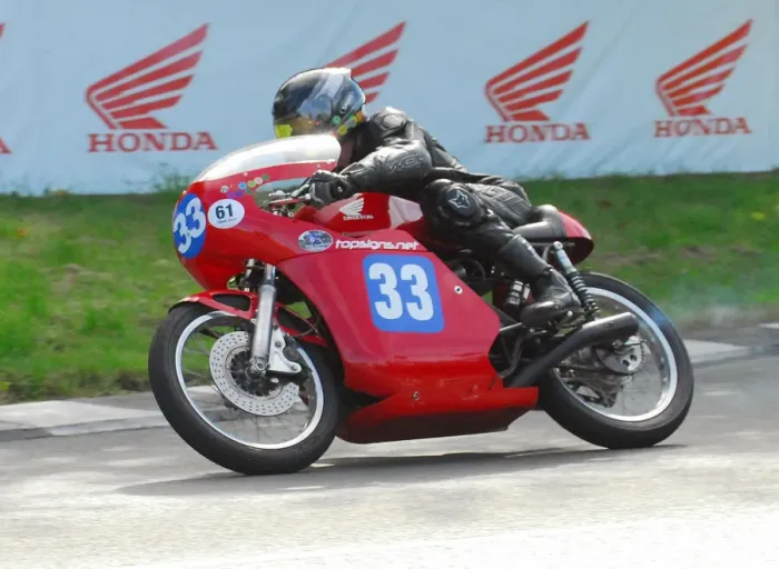 Framed Print : Mike Lawson (Drixton Honda) 2016 TT Parade Lap