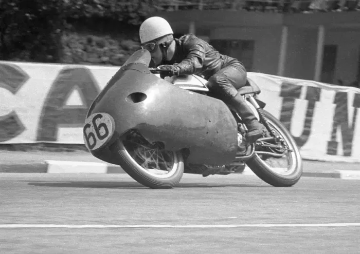 Framed Print : Mike O Rourke (Norton) 1957 Junior TT Framed Print : Mike O Rourke (Norton) 1957 Junior TT