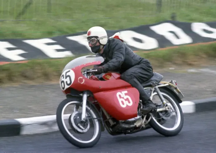 Framed Print : Mike Rogers (Ducati) 1968 Production TT