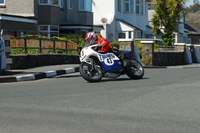 Framed Print : Mike Walker (Triumph) 2013 Pre TT Classic