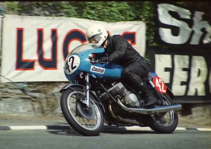 Framed Print : Bill Milne (Kawasaki) 1974 Production TT