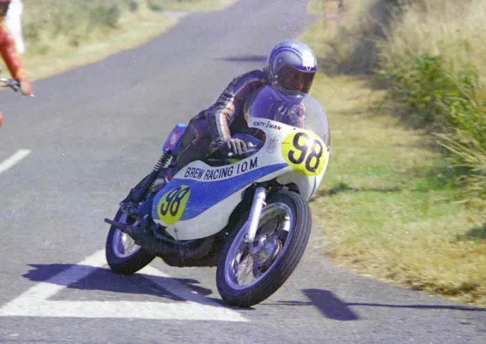 Framed Print : Monty Swann (Suzuki) 1976 Jurby Road Framed Print : Monty Swann (Suzuki) 1976 Jurby Road