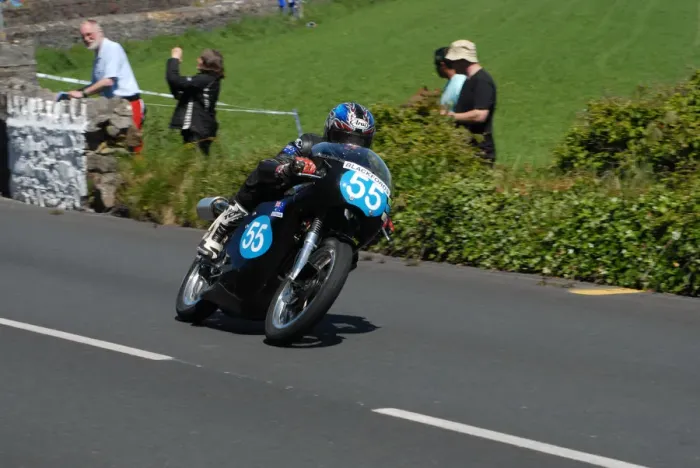 Framed Print : Neil May (Norton) 2010 Pre TT Classic