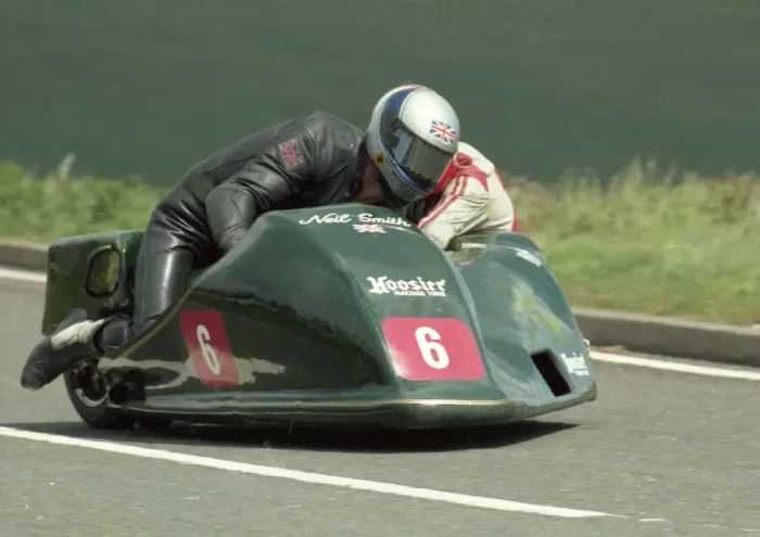 Framed Print : Neil Smith & Steven Mace (Windle Yamaha) 1990 Sidecar TT