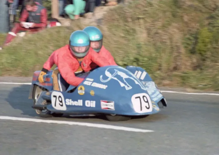 Framed Print : Nick Edwards & Brian Marris (Yamaha) 1982 Sidecar TT