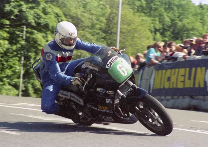 Framed Print : Nick Jefferies (Honda) 1987 Production B TT Framed Print : Nick Jefferies (Honda) 1987 Production B TT