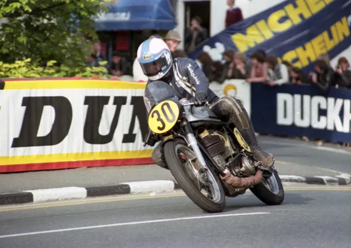 Framed Print : Nick Jefferies (Norton) 1984 Classic TT Framed Print : Nick Jefferies (Norton) 1984 Classic TT