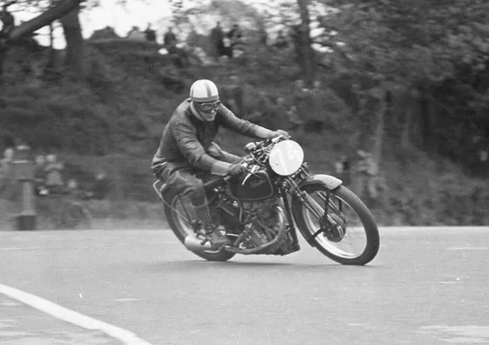 Framed Print : Nils Jensen (Velocette) 1949 Junior TT Framed Print : Nils Jensen (Velocette) 1949 Junior TT