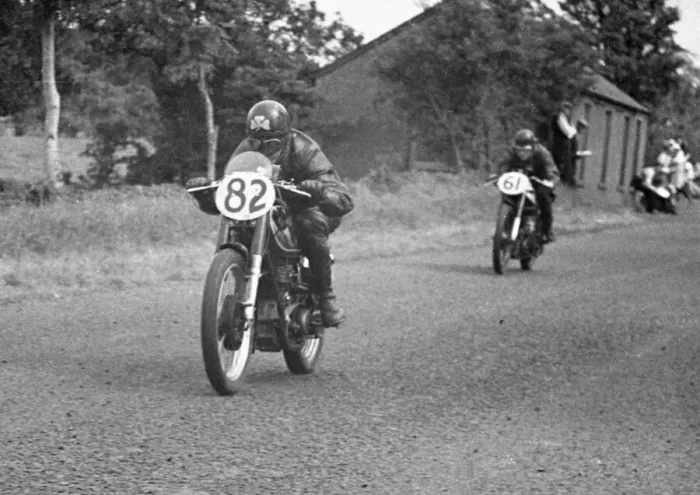 Framed Print : Noel Ferguson (AJS) 1949 Junior Ulster Grand Prix Framed Print : Noel Ferguson (AJS) 1949 Junior Ulster Grand Prix