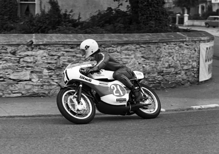 Framed Print : Norman Cops (Yamaha) 1973 Lightweight Manx Grand Prix