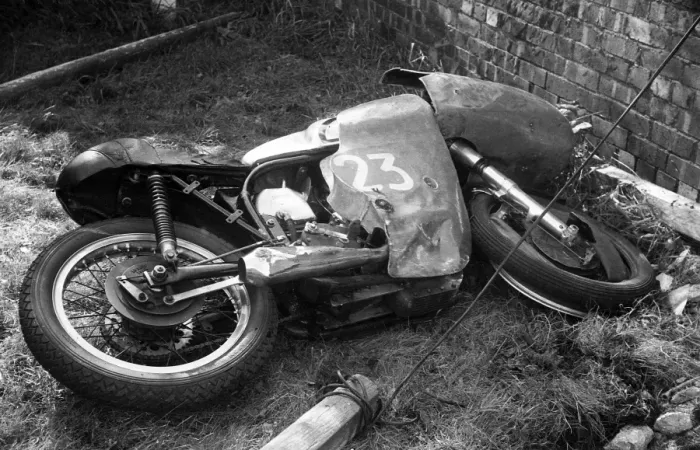 Framed Print : Oops! Ray Amms Proboscis Norton, 1954 Aintree Framed Print : Oops! Ray Amms Proboscis Norton, 1954 Aintree