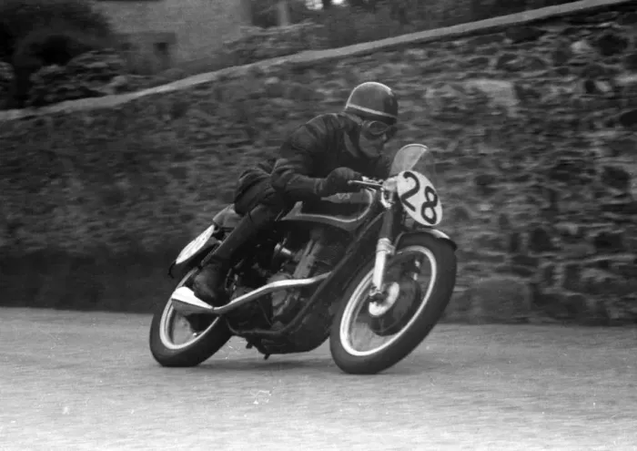 Framed Print : Owen Greenwood (AJS) 1957 Junior TT Framed Print : Owen Greenwood (AJS) 1957 Junior TT