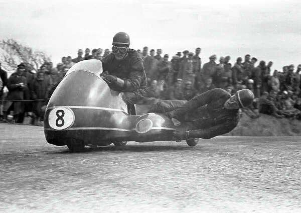 Owen Greenwood & E. Quilibrium ;1957 Sidecar TT