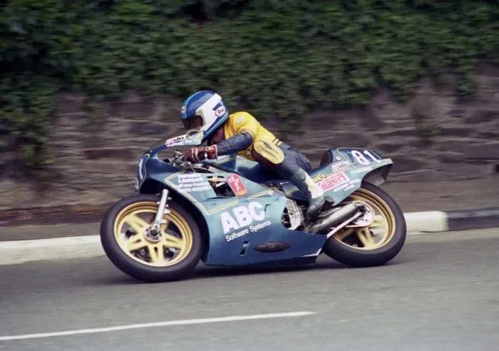 Framed Print : Patrick Hampton (Yamaha) 1987 Junior TT Framed Print : Patrick Hampton (Yamaha) 1987 Junior TT