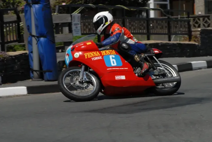 Framed Print : Paul Coward (Fenna Honda) 2009 Pre TT Classic