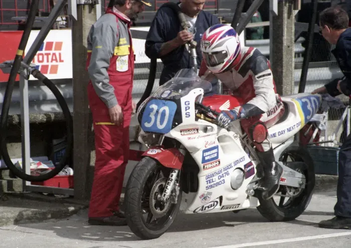 Framed Print : Paul Kirkby (Honda) 1994 Newcomers Manx Grand Prix Framed Print : Paul Kirkby (Honda) 1994 Newcomers Manx Grand Prix