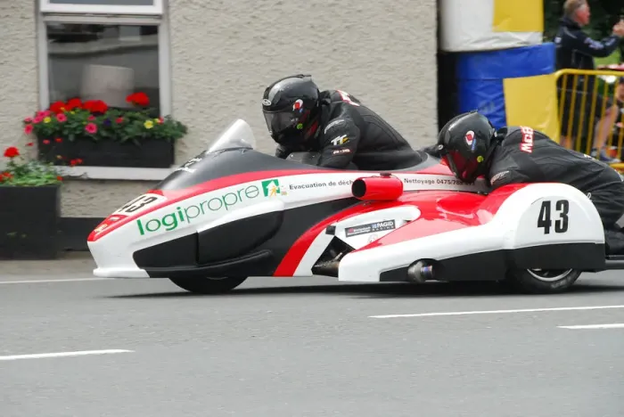 Framed Print : Paul Leglise & Ben McBride (Dr V racing) 2018 Sidecar TT Framed Print : Paul Leglise & Ben McBride (Dr V racing) 2018 Sidecar TT