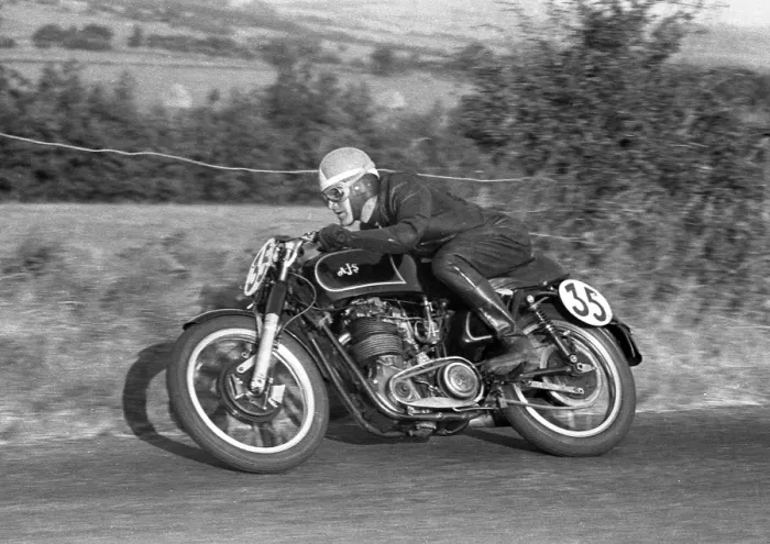 Framed Print : Percy Tait (AJS) 1955 Junior Ulster Grand Prix Framed Print : Percy Tait (AJS) 1955 Junior Ulster Grand Prix