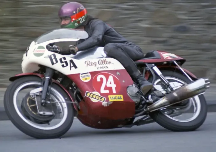 Framed Print : Pete Bates (BSA) 1973 Production TT Framed Print : Pete Bates (BSA) 1973 Production TT