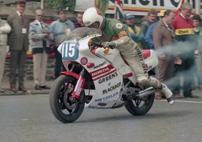 Framed Print : Pete Bateson (Honda) 1986 Production D TT Framed Print : Pete Bateson (Honda) 1986 Production D TT