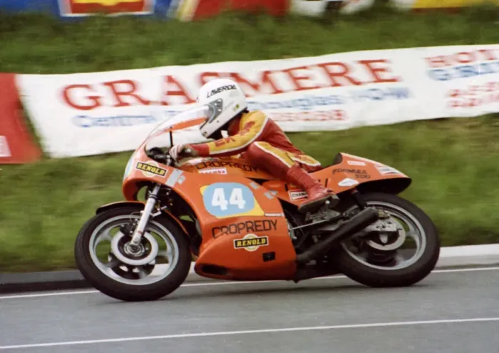 Framed Print : Pete Davies (Laverda) 1981 Formula 2 TT Framed Print : Pete Davies (Laverda) 1981 Formula 2 TT