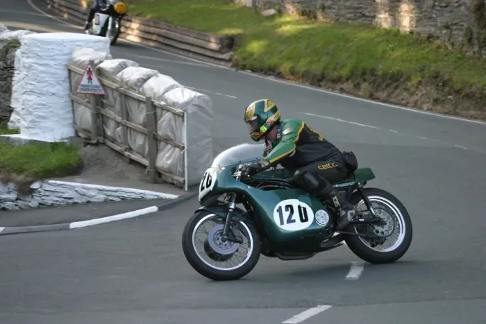 Framed Print : Pete Tyer (Seeley Matchless) 2003 Parade Lap
