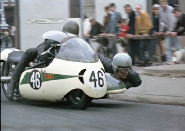 Framed Print : Peter Brown & G R Webb (BSA) 1966 Sidecar TT Framed Print : Peter Brown & G R Webb (BSA) 1966 Sidecar TT