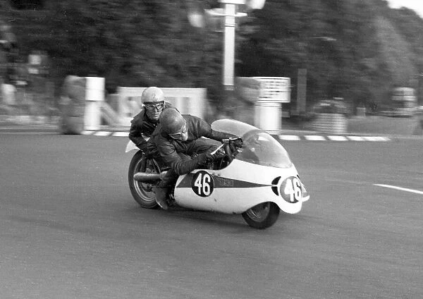 Peter Brown & G R Webb (BSA) 1966 Sidecar TT