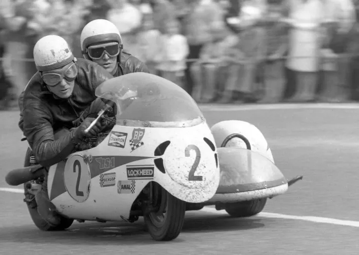 Framed Print : Peter Brown & Mick Casey (BSA) 1970 750 Sidecar TT Framed Print : Peter Brown & Mick Casey (BSA) 1970 750 Sidecar TT