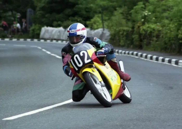 Framed Print : Peter Irwin (Honda) 1993 Ultra Lightweight TT