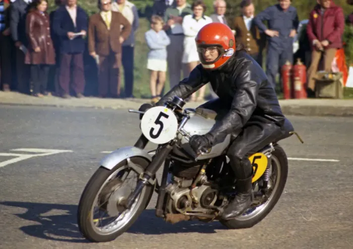 Framed Print : Peter Kermode (Velocette) 1974 Jurby Road Framed Print : Peter Kermode (Velocette) 1974 Jurby Road