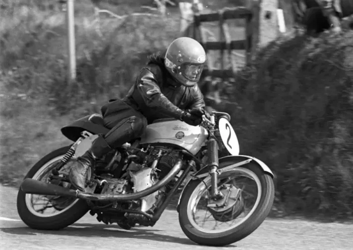 Framed Print : Peter Kermode (Velocette) 1975 Jurby Road Framed Print : Peter Kermode (Velocette) 1975 Jurby Road