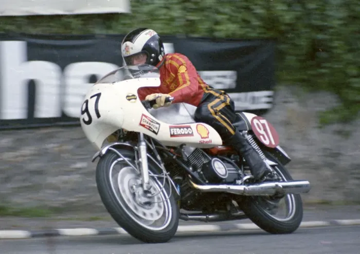 Framed Print : Peter McKinley (Yamaha) 1973 Production TT Framed Print : Peter McKinley (Yamaha) 1973 Production TT