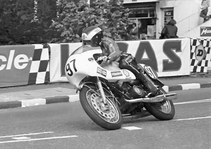 Framed Print : Peter McKinley (Yamaha) 1973 Production TT Framed Print : Peter McKinley (Yamaha) 1973 Production TT