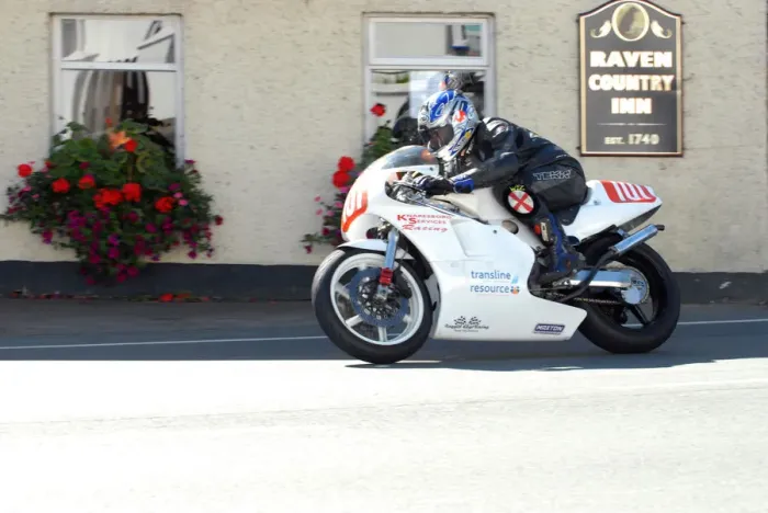 Framed Print : Peter Symes (Honda) 2010 Post Classic TT