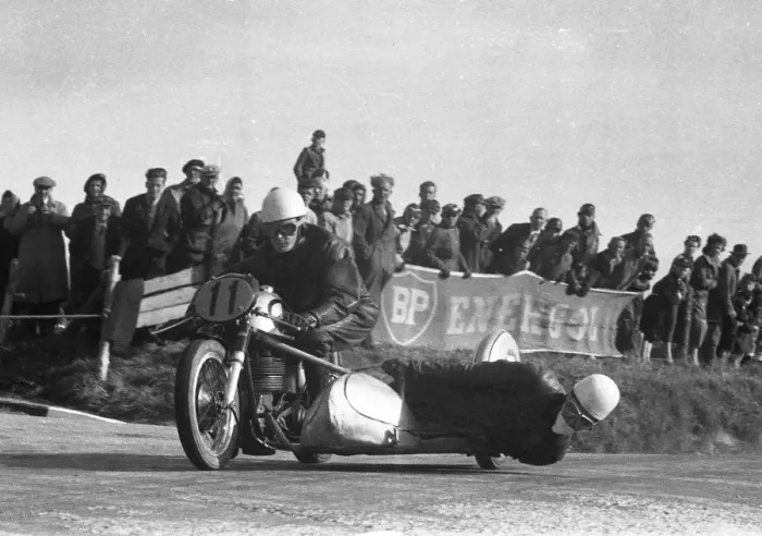 Framed Print : Peter Woollett & Maurice Candy (Norton) 1956 Sidecar TT Framed Print : Peter Woollett & Maurice Candy (Norton) 1956 Sidecar TT