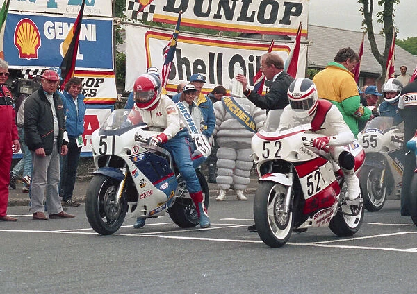 Phil Armes (Suzuki) and Craig Ryding (Suzuki) 1988 Formula One TT