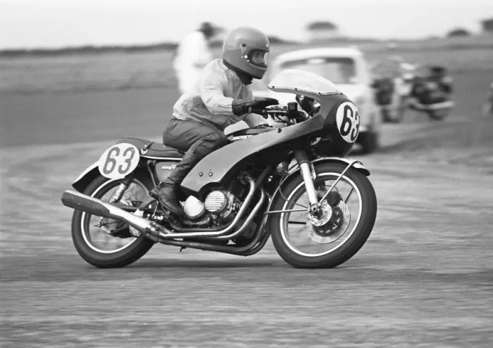 Framed Print : Phil Kneen (Honda) 1978 Jurby Airfield Framed Print : Phil Kneen (Honda) 1978 Jurby Airfield