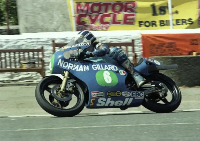 Framed Print : Phil Mellor (EMC) in Ramsey, 1983 Junior TT Framed Print : Phil Mellor (EMC) in Ramsey, 1983 Junior TT