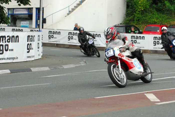 Framed Print : Phil Milland (Yamaha) 2013 Classic TT Parade Lap Framed Print : Phil Milland (Yamaha) 2013 Classic TT Parade Lap