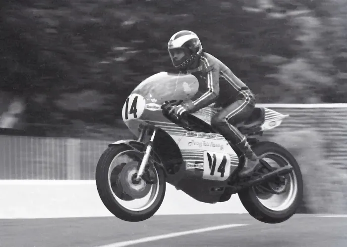 Framed Print : Phil Read (Yamaha) 1977 Classic TT practice Framed Print : Phil Read (Yamaha) 1977 Classic TT practice